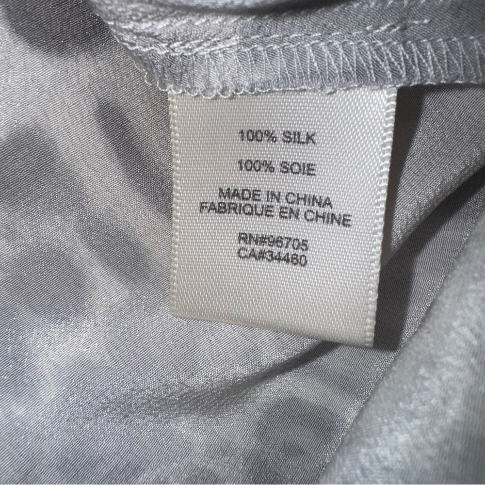 Rebecca Taylor 100% Silk Grey Abstract Animal Print Sleeveless Blouse 4 luxury - Picture 4 of 5